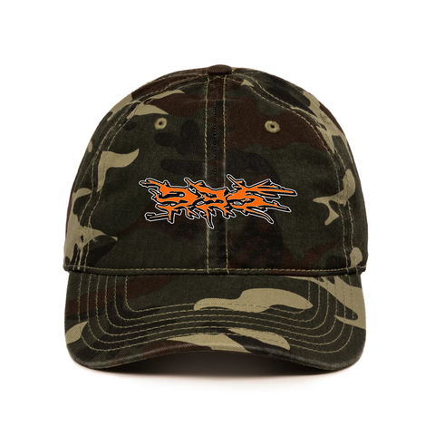 335 Doom Logo Hat / Camo / Orange