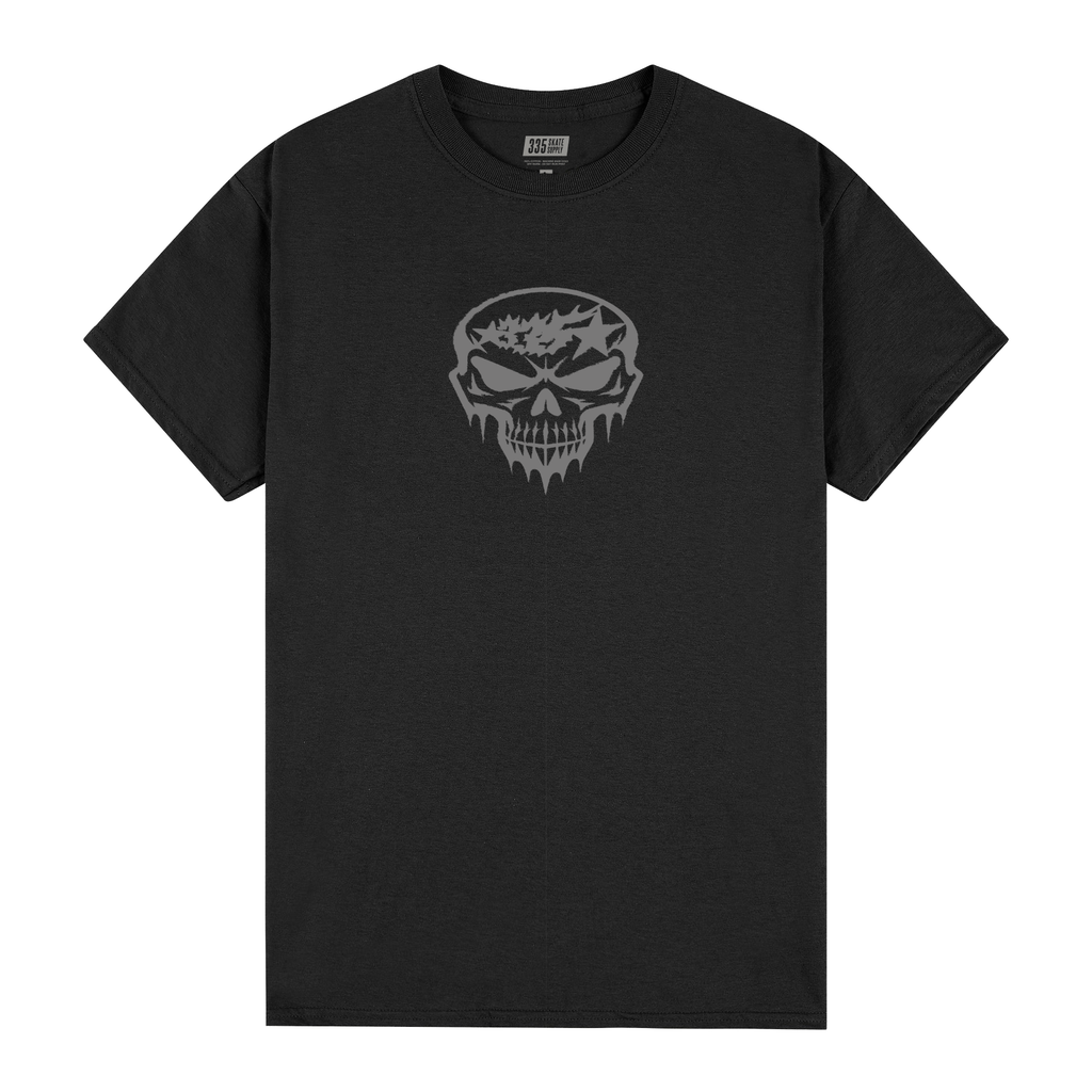 335 Skull Logo Tee / Black / Grey