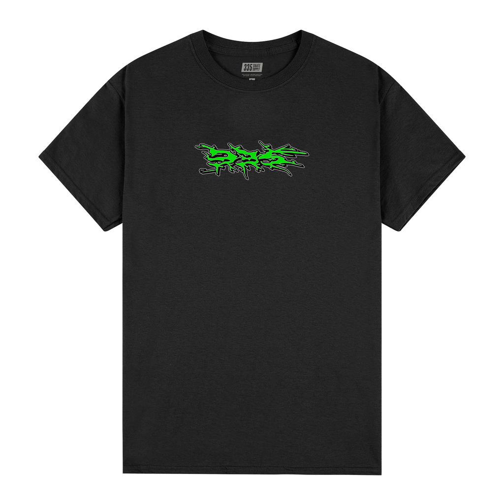 335 Doom Logo Tee / Black / Green