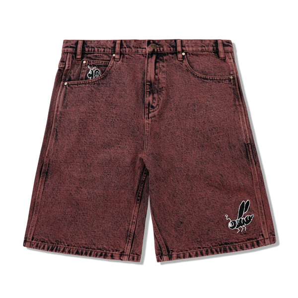 Butter Critter Denim Shorts / Brick