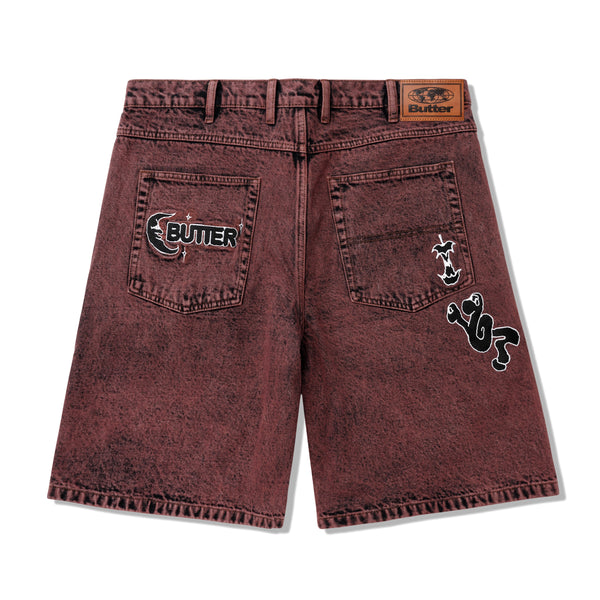 Butter Critter Denim Shorts / Brick