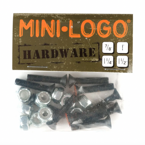 Mini Logo Phillips Head Bolts / Black