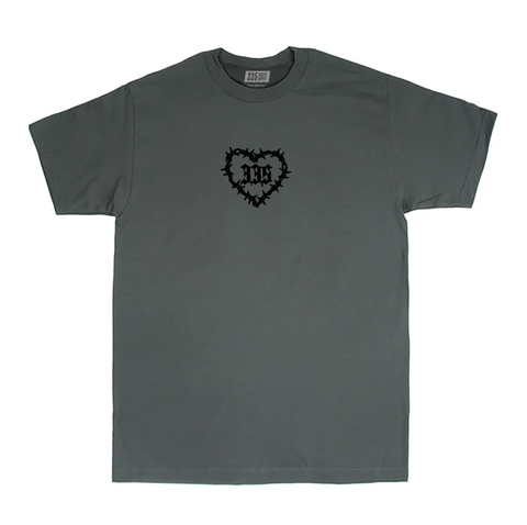 335 Heart Barb Logo Tee / Charcoal