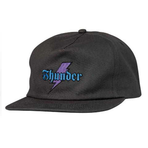 Thunder Bolt Script Hat / Charcoal