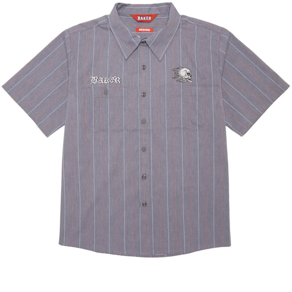 Baker Torqued Pins Work Shirt / Charcoal