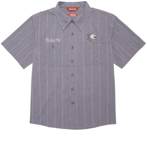 Baker Torqued Pins Work Shirt / Charcoal