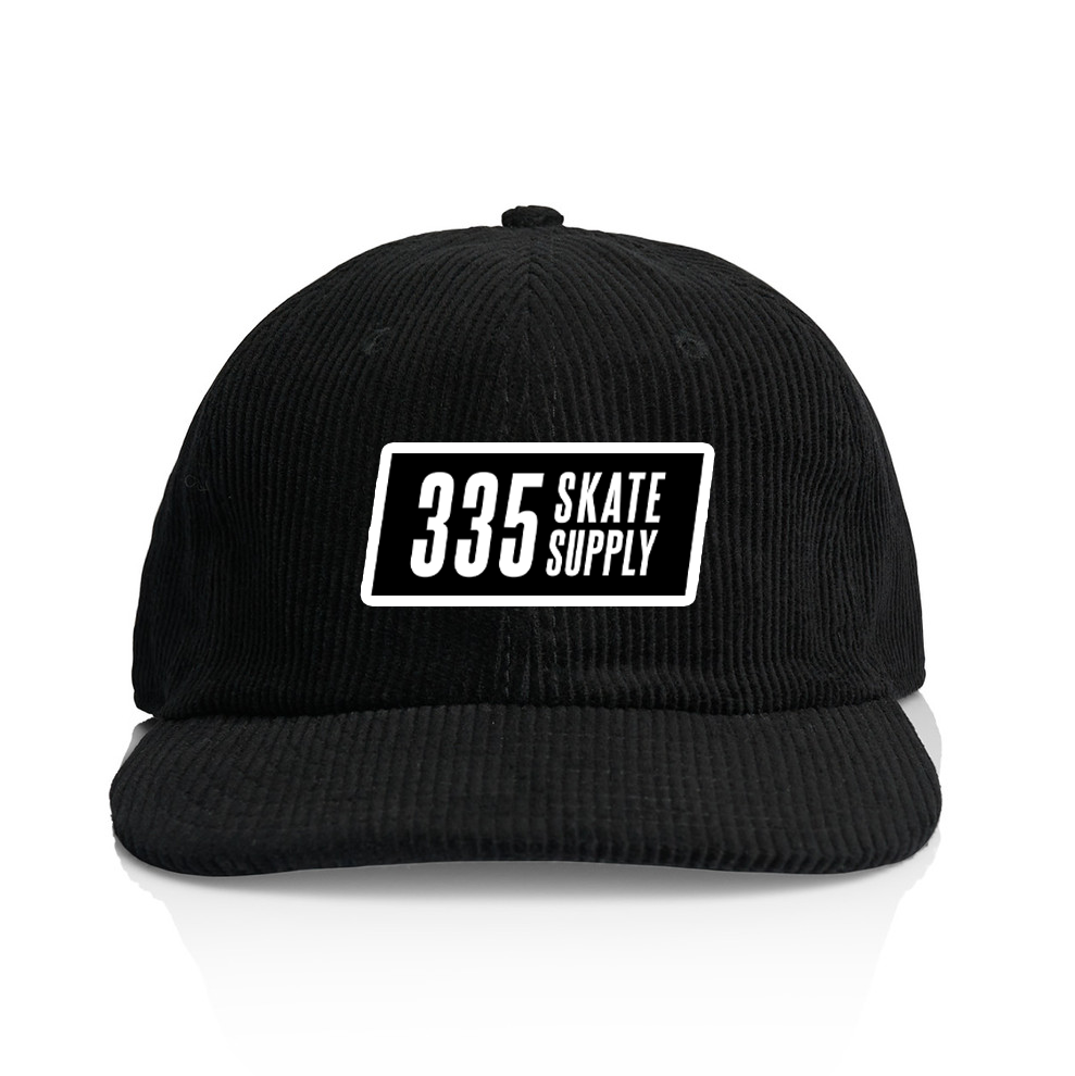 335 Patch Logo Cord Hat / Black