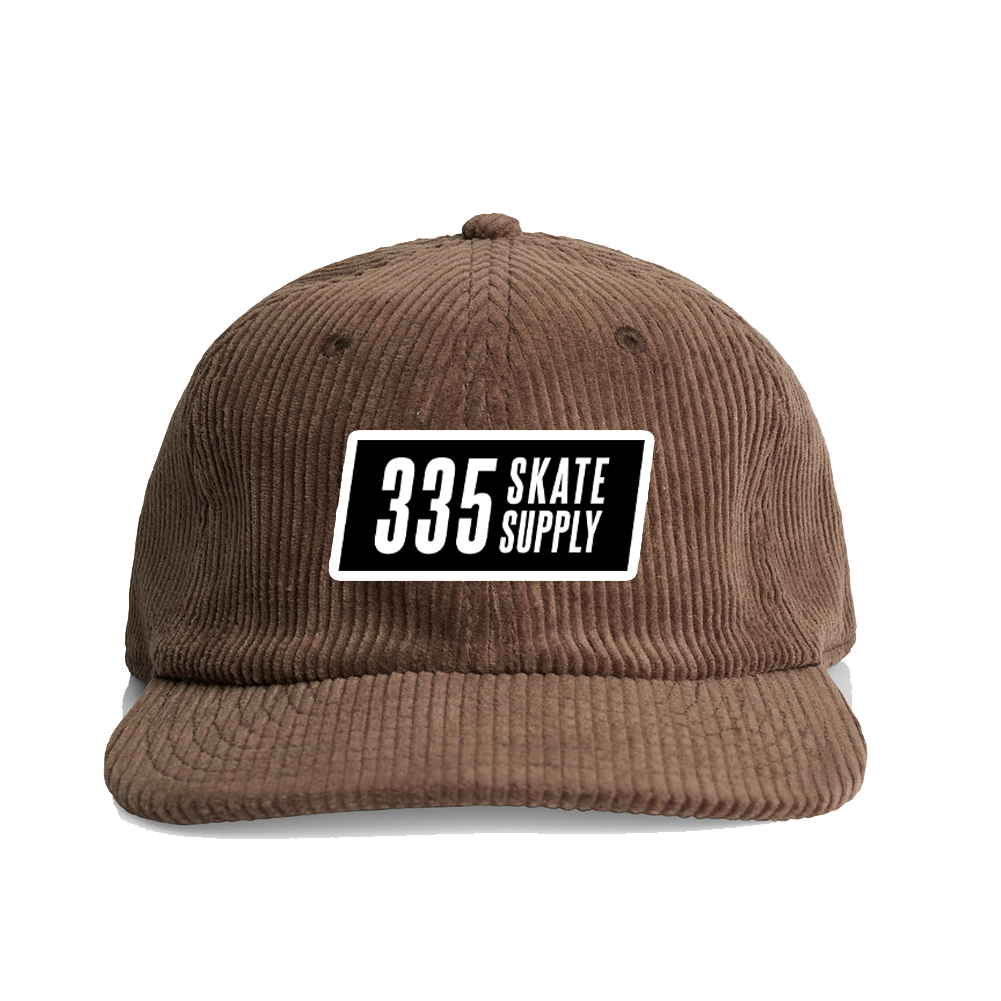 335 Patch Logo Cord Hat / Brown