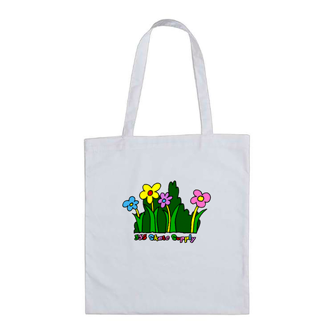 335 Flowers Tote / White