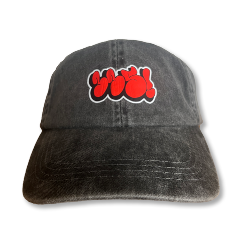 335 Graff Logo Hat / Washed Black / Red