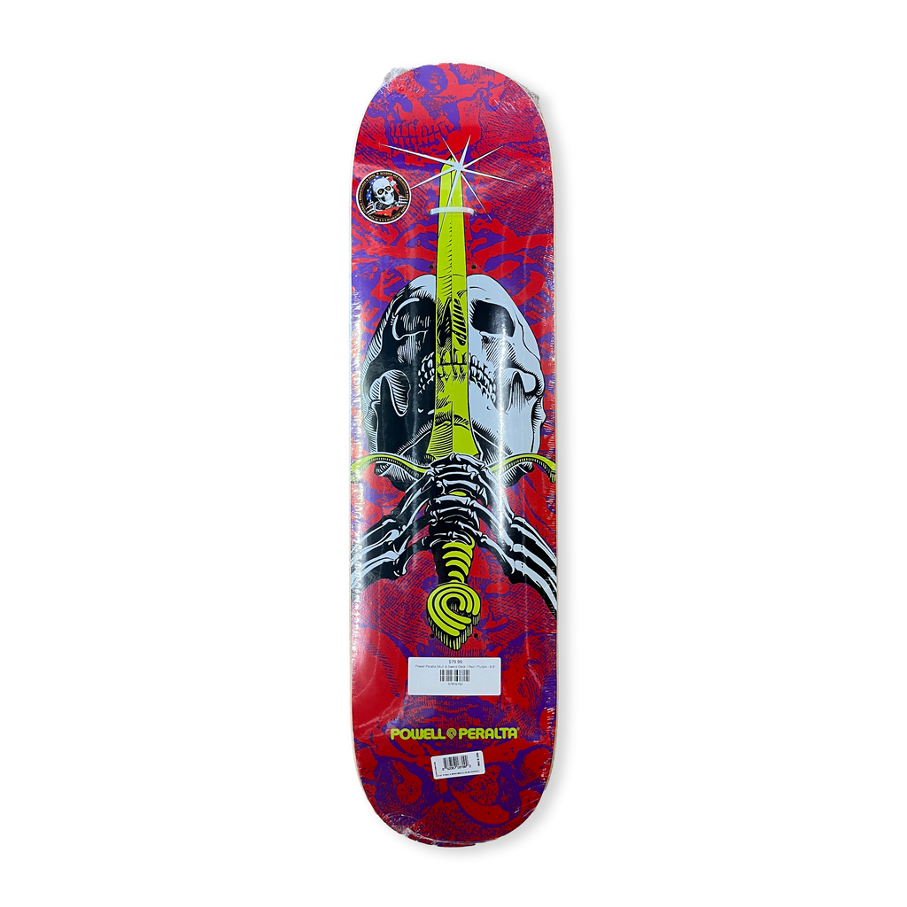 Powell Peralta Skull & Sword Deck / Red / Purple - 8.0''