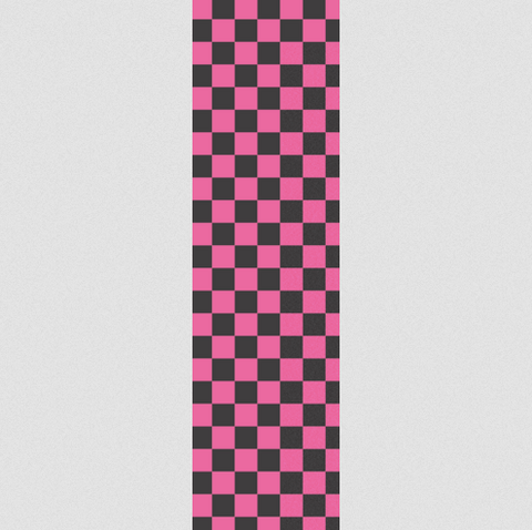 Fruity Griptape Sheet Single / Pink & Black Checkers